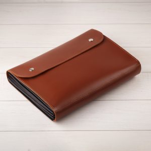 Leather File Folder, A4 Document Organizer, Expanding